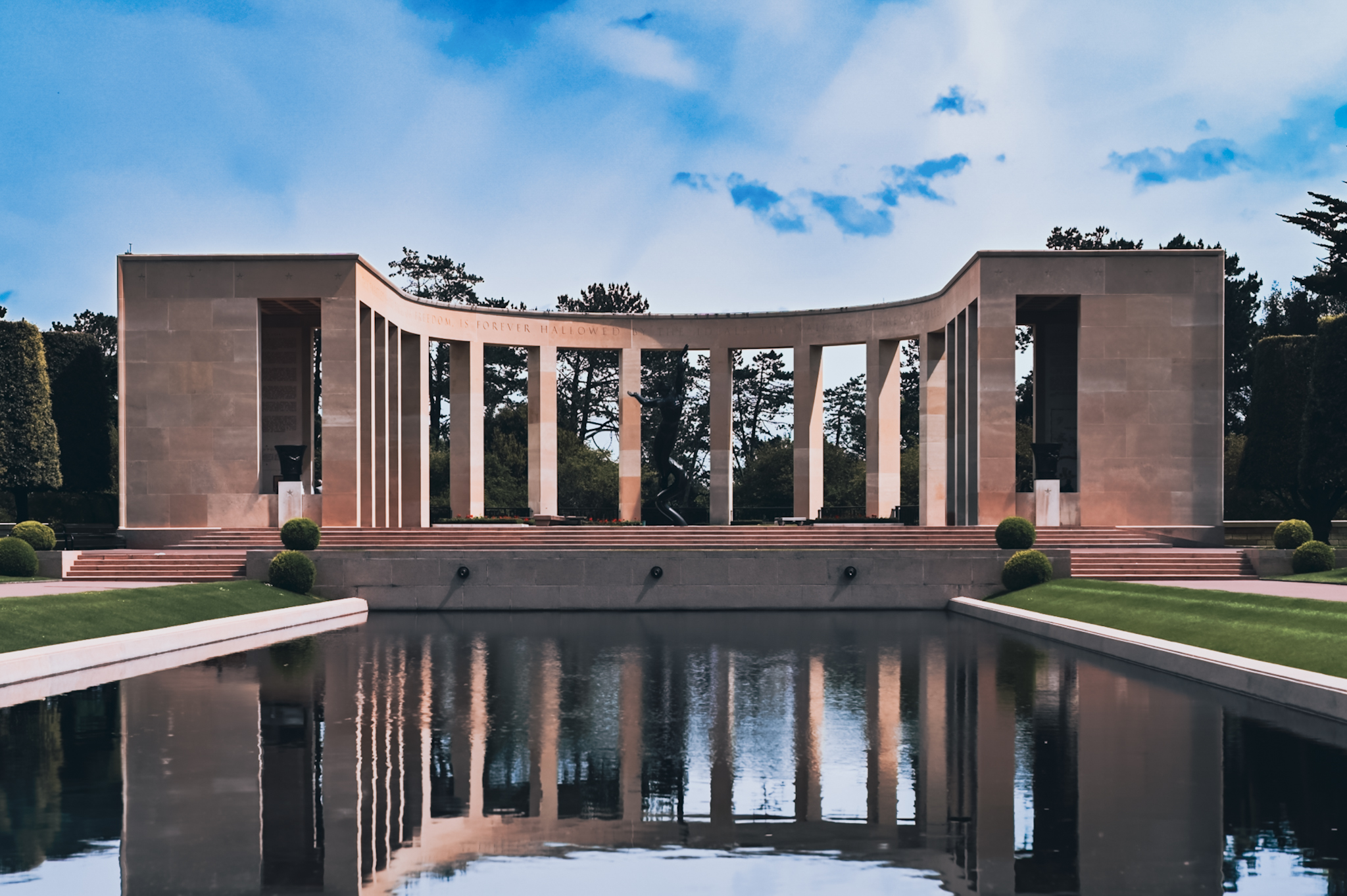 World War II memorial in France photographed by Jarred Sleeth